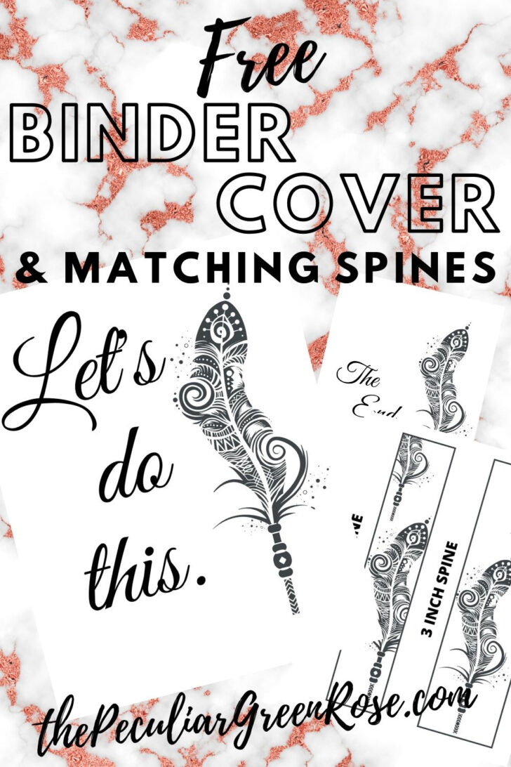 Free Editable Printable Binder Covers and Spines Black and White