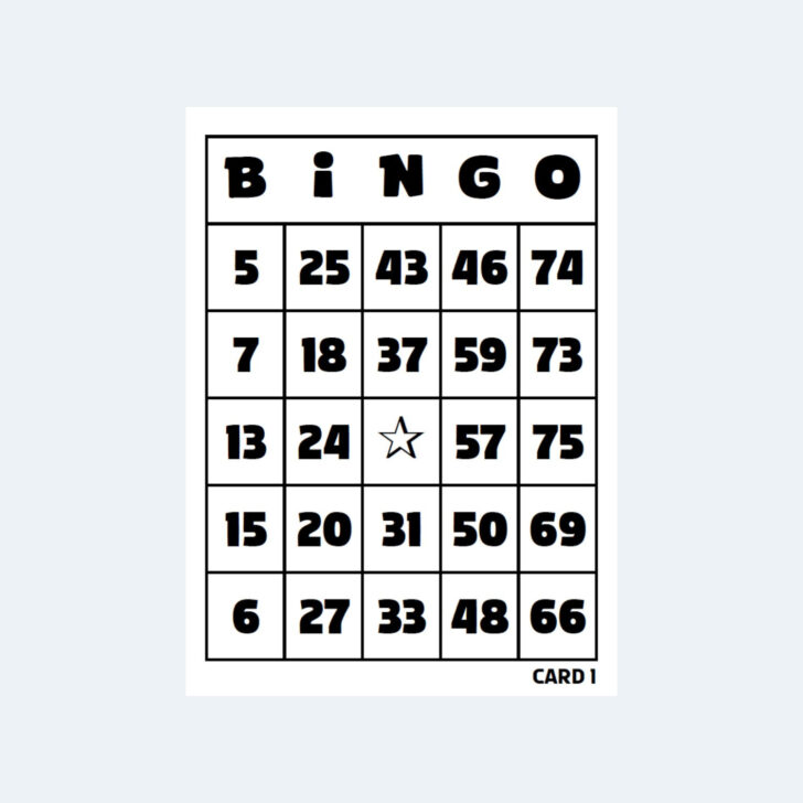 1 75 Bingo Cards