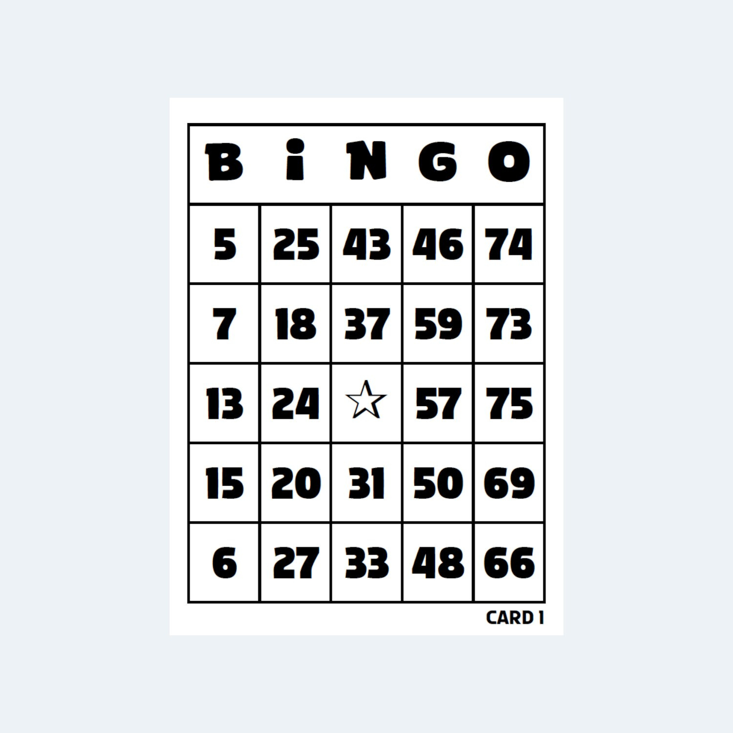 Bingokarten - 1 Bis 75 Bingokarten - 4 Pro Seite - 250 Seiten inside 1 75 Bingo Cards