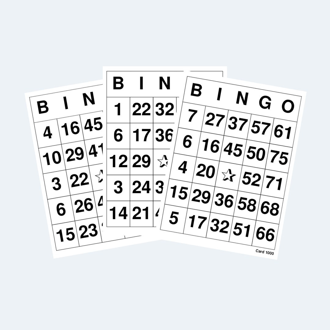 Bingokarten - Druckbar Von 1 Bis 75 Bingokarten - 4 Pro Seite - 1000 Karten - Etsy.de for Bingo Cards 1 75