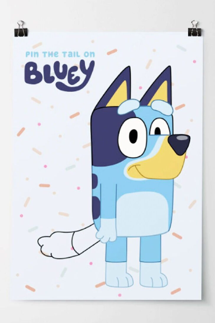 Pin the Tail on Bluey Printable Free