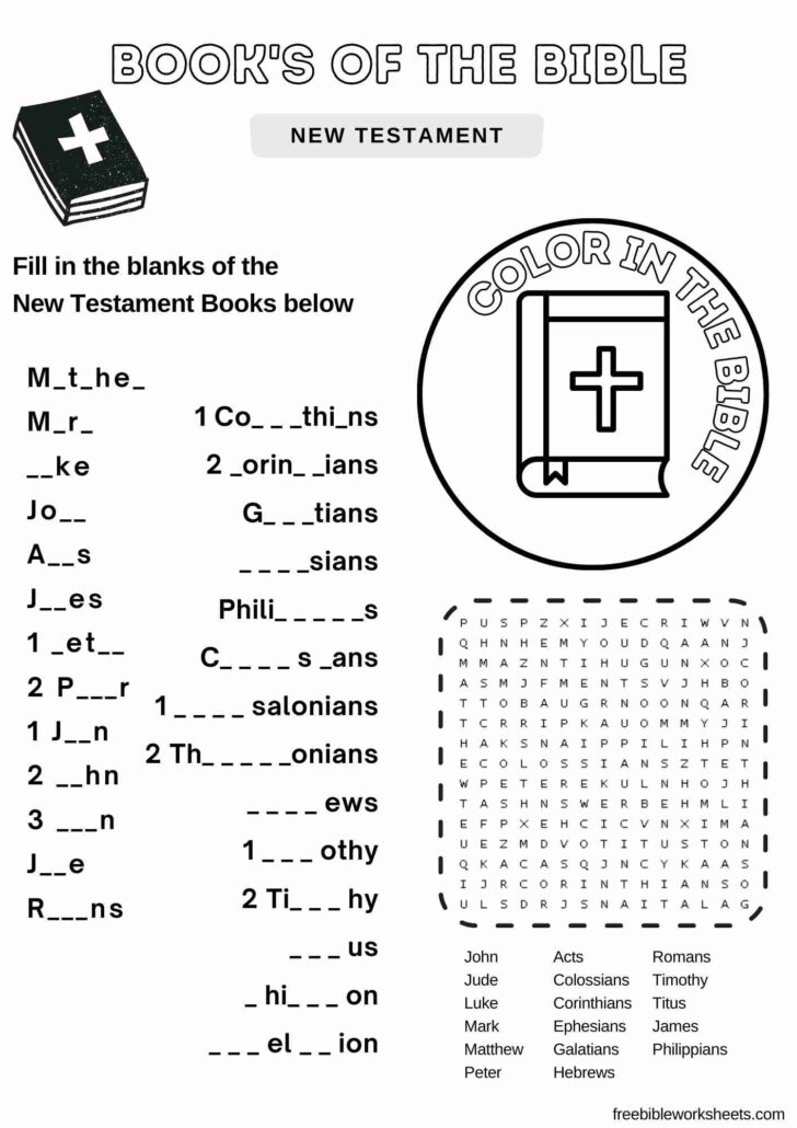 Free Books of the Bible Printables