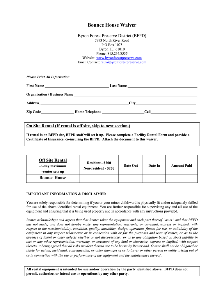 Bounce House Waiver Template Free: Fill Out &amp;amp; Sign Online | Dochub in Printable Bounce House Waiver Template