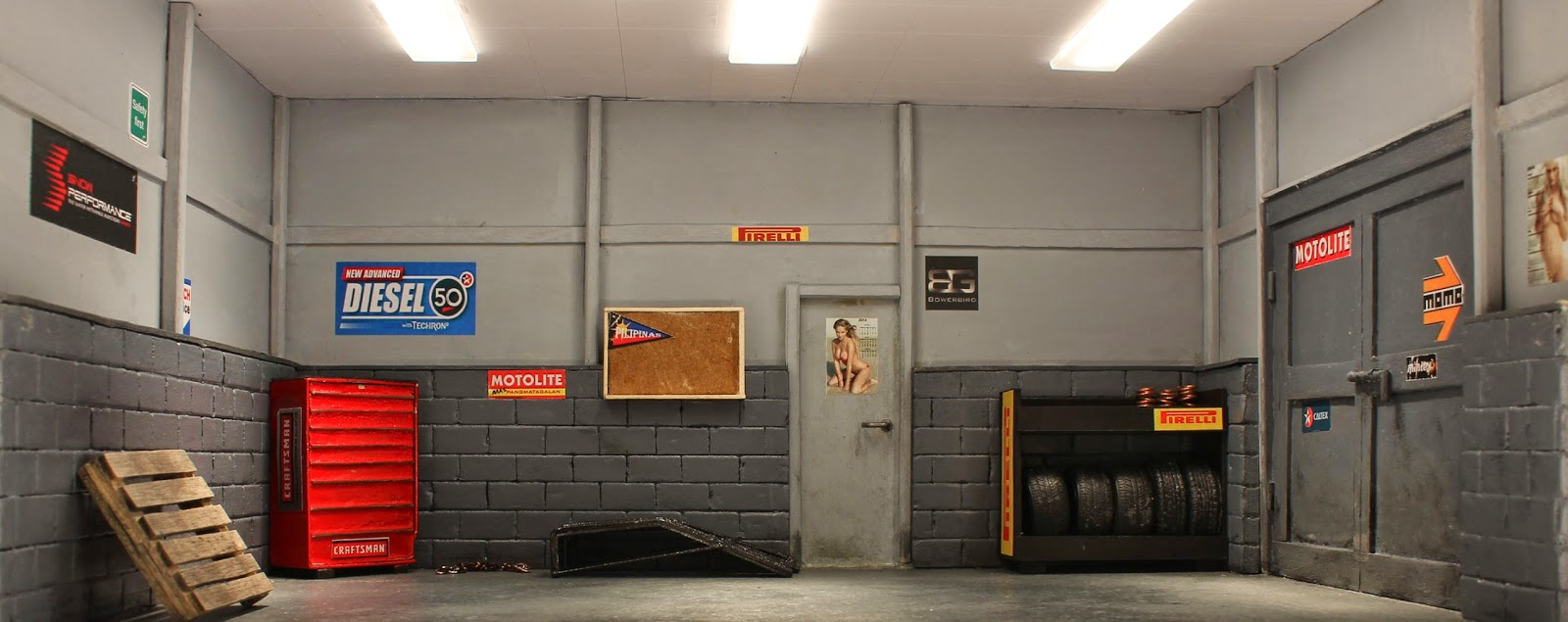 Bowerbird Garage Diorama: Bowerbird Garage - (Morton) throughout Garage Diorama Backgrounds Free Printable