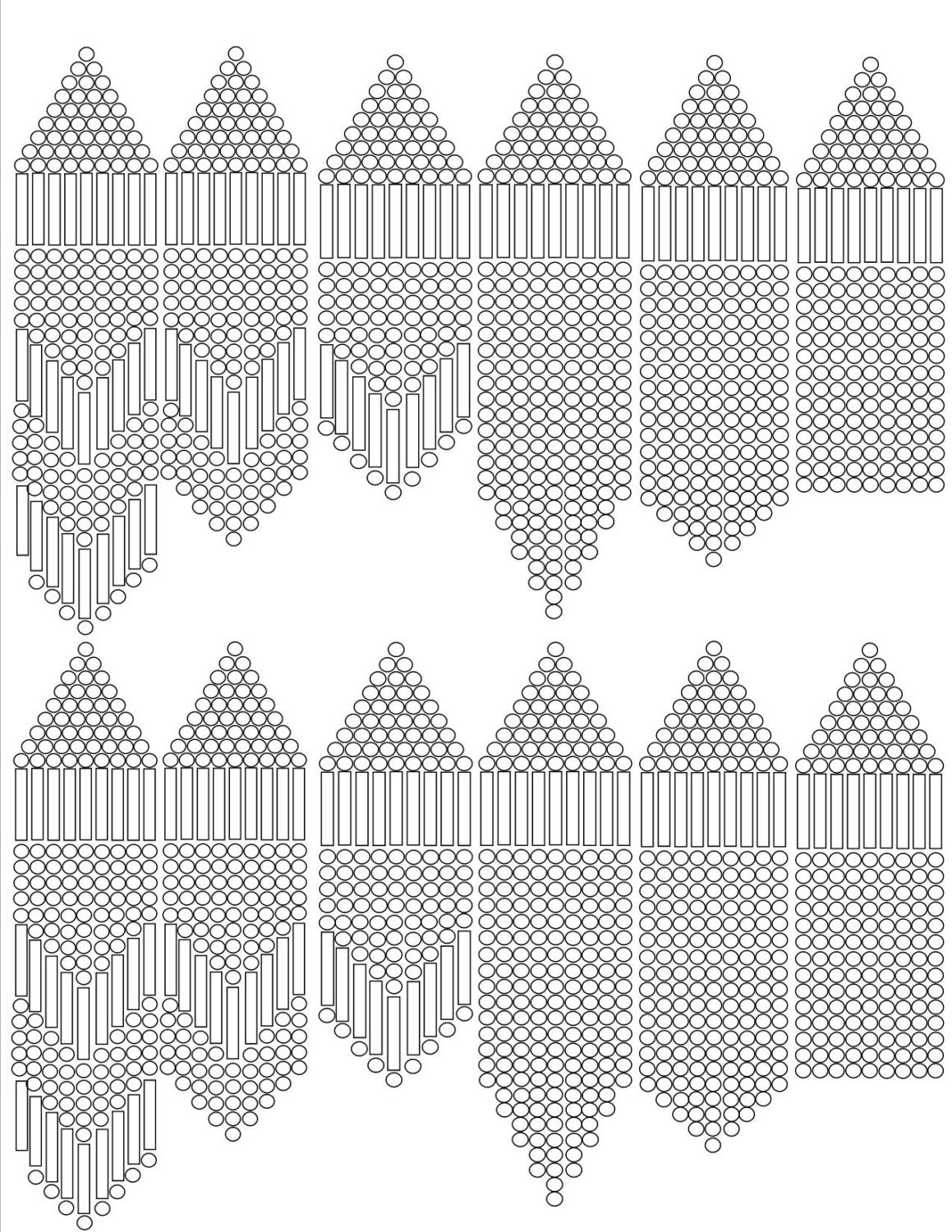 Brick Stitch Earring Graph Paper 2025 | Www.alhudapk for Free Printable Brick Stitch Earring Graph Paper