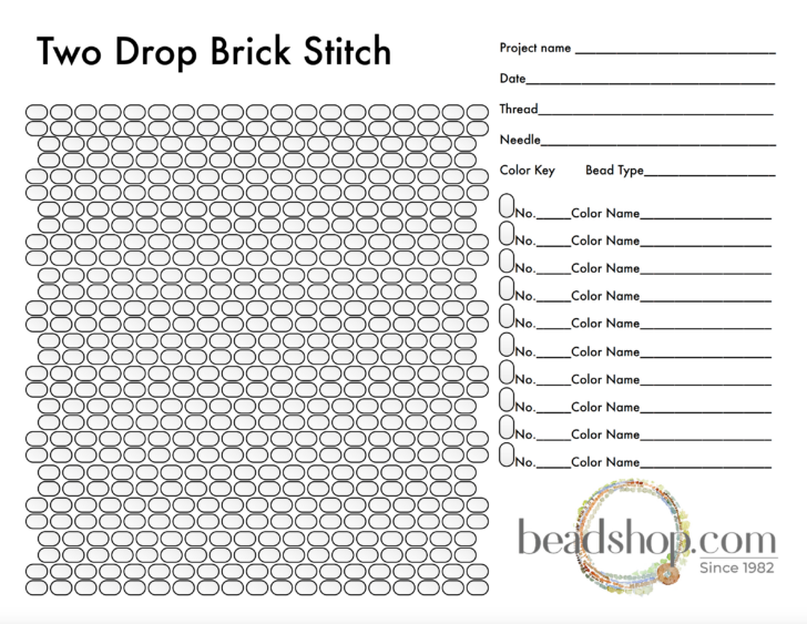Free Printable Brick Stitch Earring Graph Paper