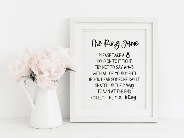 Bridal Shower Ring Game Free Printable