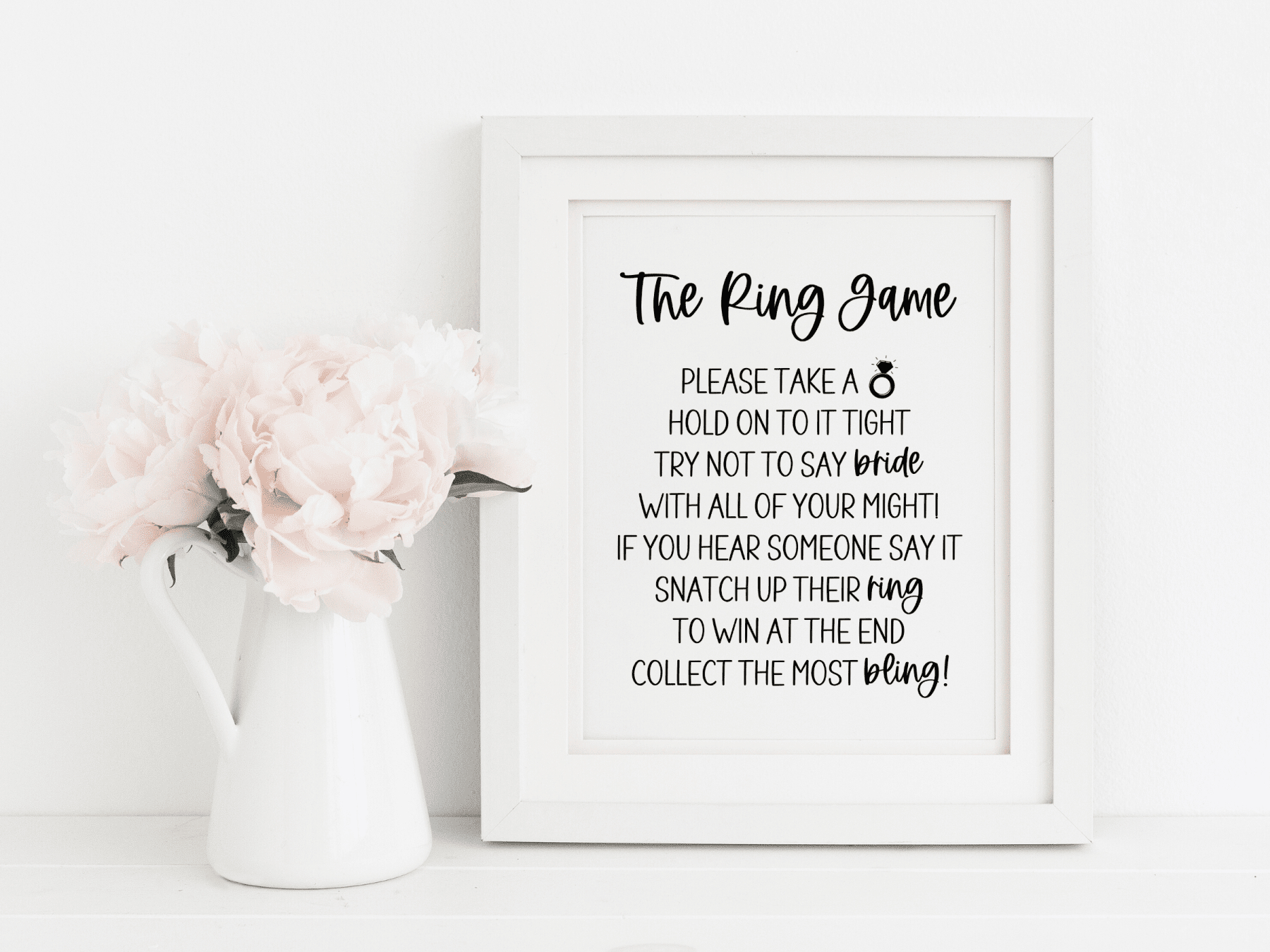 Bridal Shower Ring Game: How To Play + Printable Signs | Modern Moh pertaining to Bridal Shower Ring Game Free Printable
