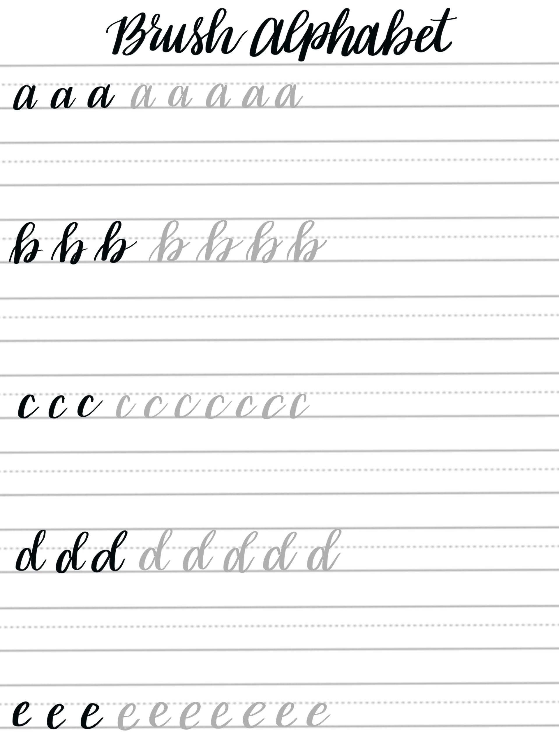 Brush Pen Practice New Arrivals with regard to Free Calligraphy Practice Sheets Printable
