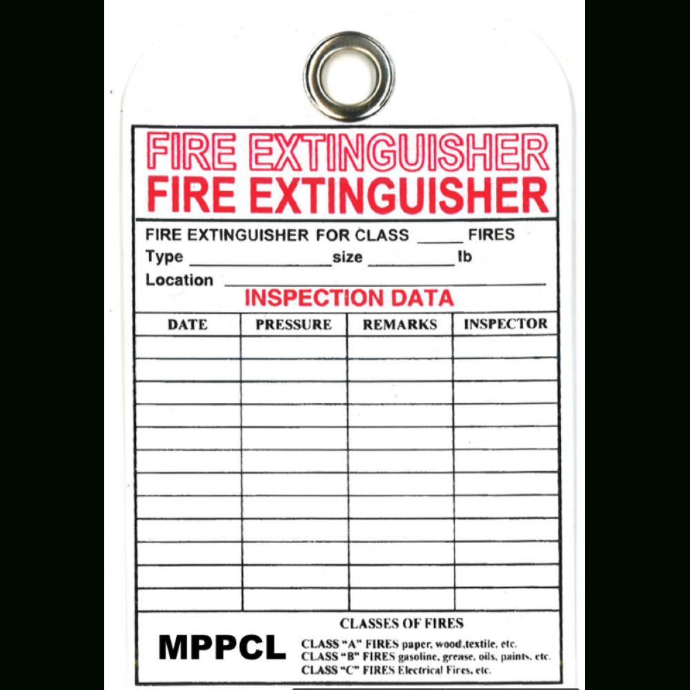 Bsi Fire Extinguisher Tag within Fire Extinguisher Tags Printable