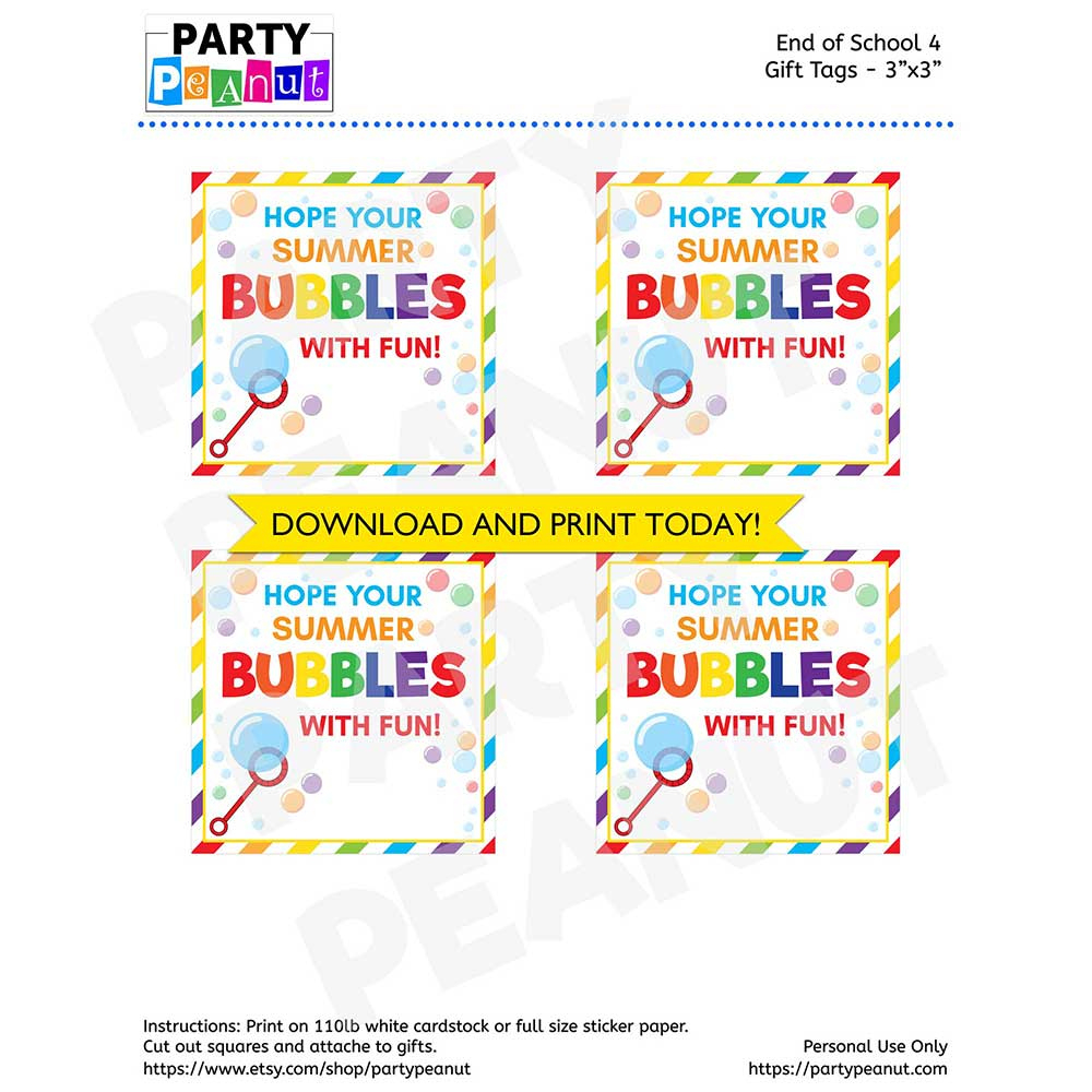 Bubble Wand Gift Tags - Party Peanut throughout Printable Bubble Gift Tags