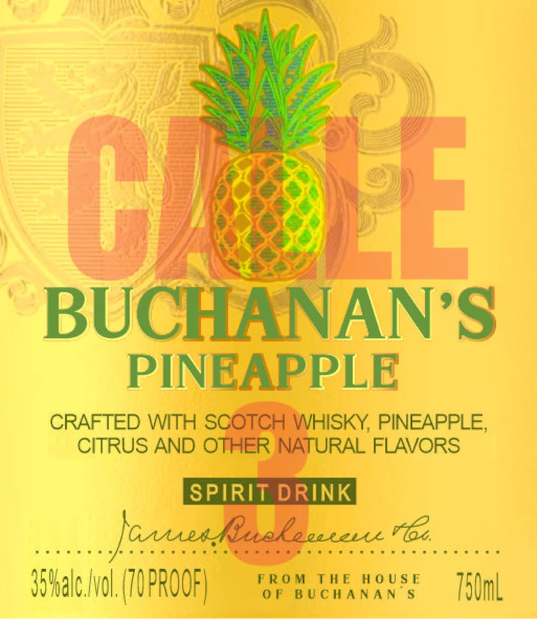 Buchanans Pineapple Whiskey Label Files, Png And Jpg; High Quality pertaining to Printable Buchanan&amp;amp;#039;s Label Template
