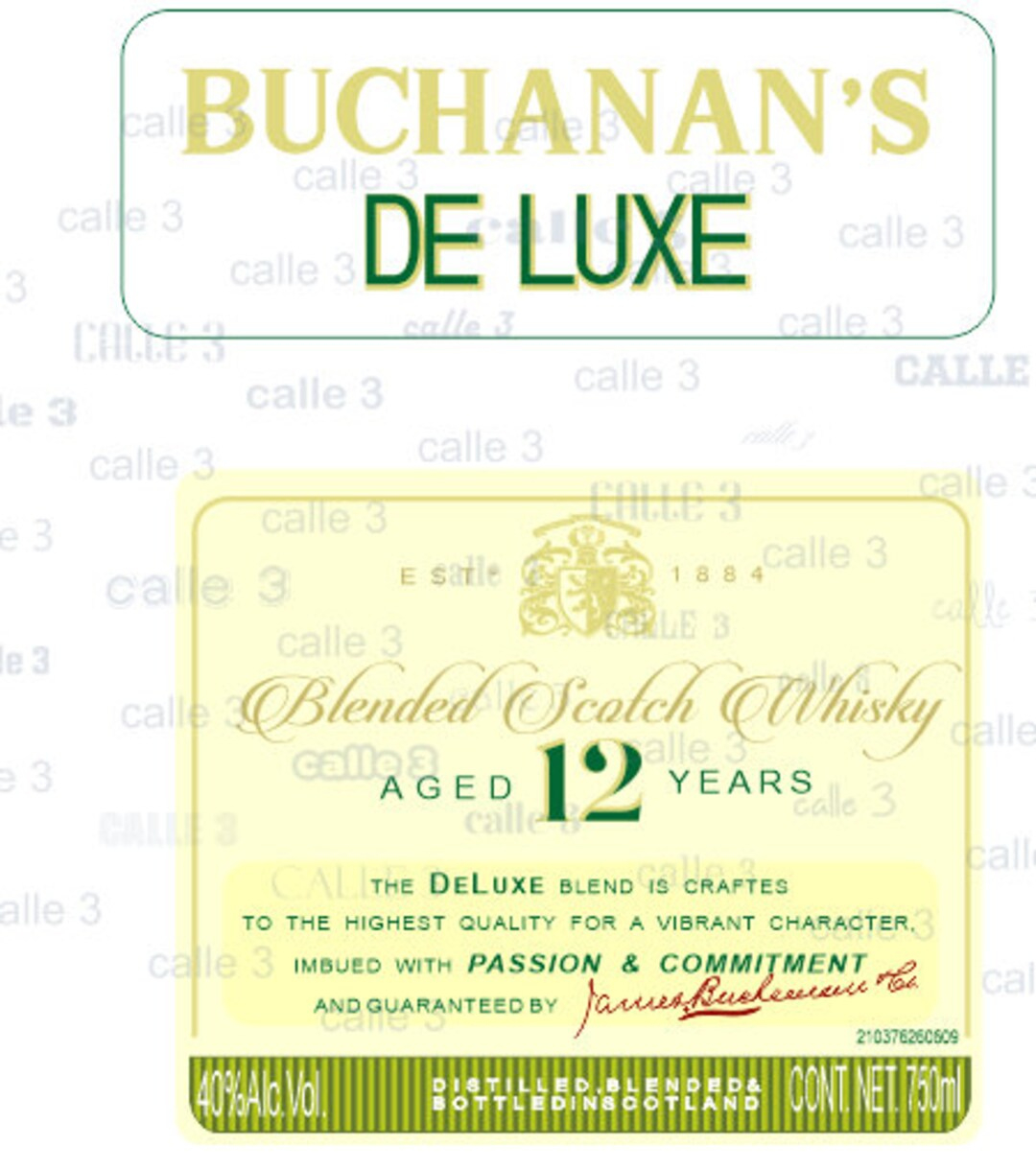 Buchanans Whiskey 12, New Label, High Quality File, Use For intended for Printable Buchanan&amp;#039;S Label Template
