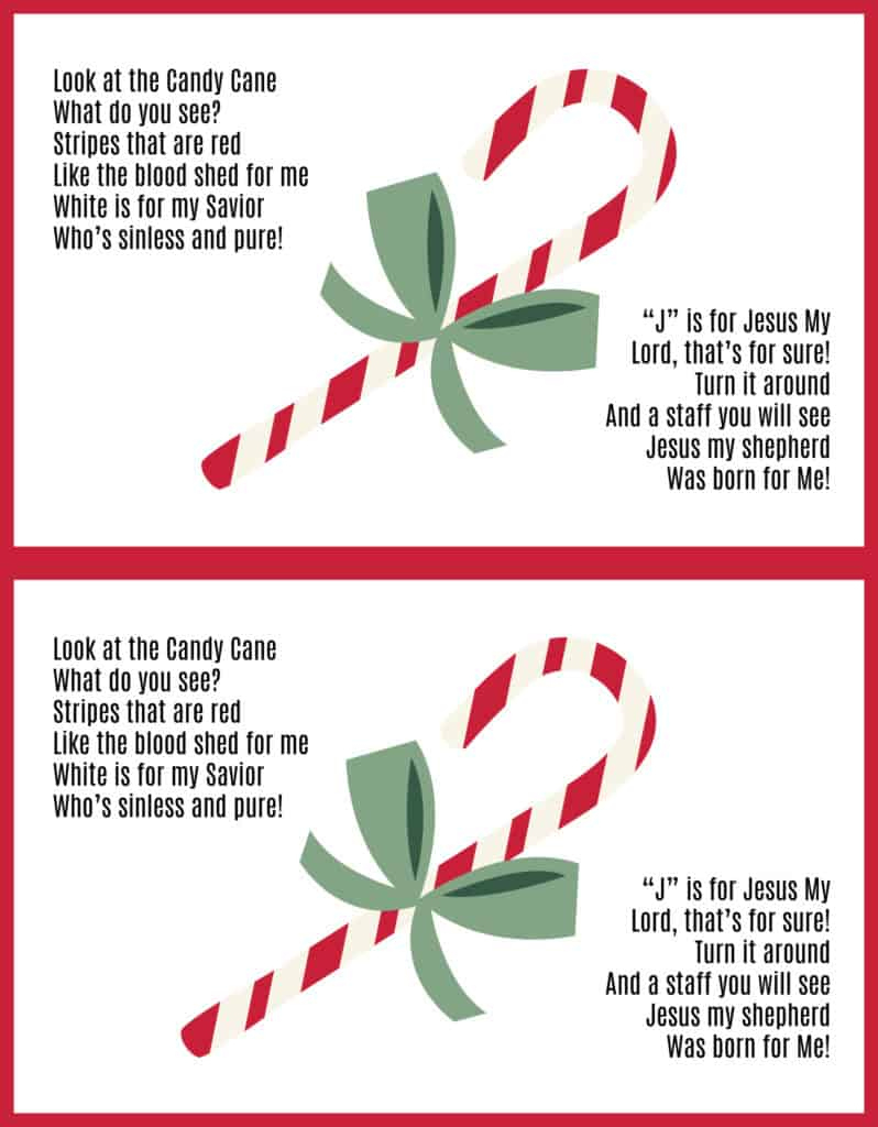 Candy Cane Poem About Jesus (Free Printable Pdf Handout) Christmas intended for Candy Cane Story Printable Free