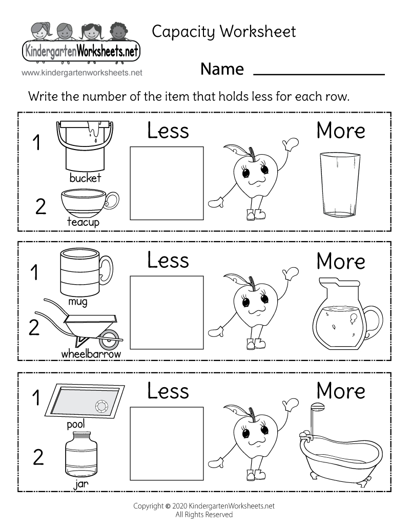Capacity Worksheet - Free Printable, Digital, &amp;amp; Pdf throughout Pound Measurement Worksheet Printable