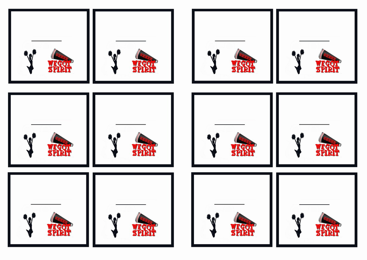 Cheerleading Name Tags – Birthday Printable inside Free Printable Cheer Tags