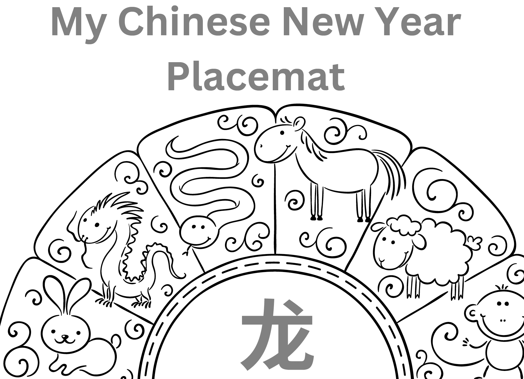 Chinese New Year Placemat – Creative Chinese inside Free Printable Chinese Zodiac Placemat Printable