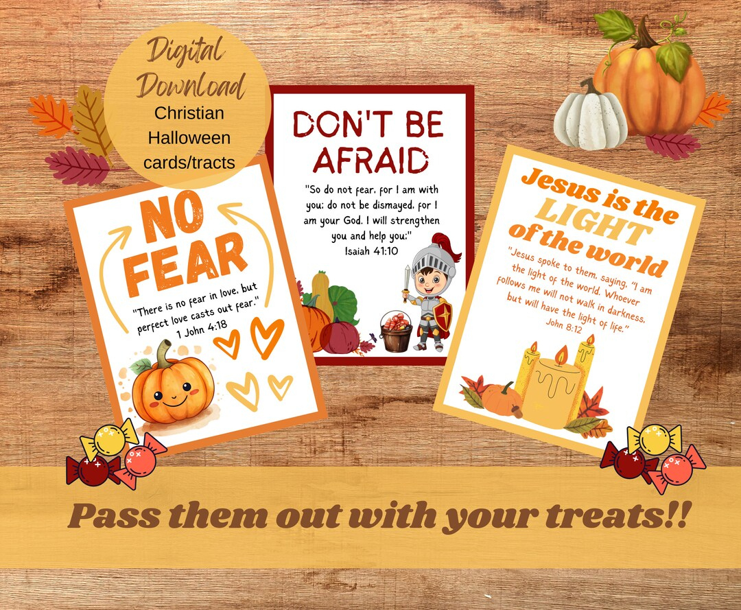 Christian Halloween Tracts Bible Verse Scripture Cards Fall pertaining to Free Printable Halloween Tracts