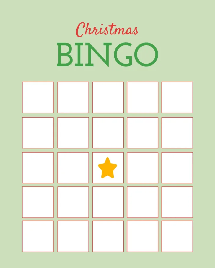 Holiday Bingo Card Generator