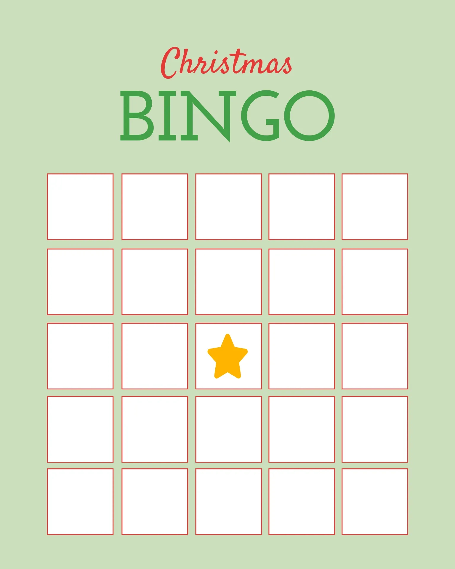 Christmas Bingo Card Template — Kapwing throughout Holiday Bingo Card Generator