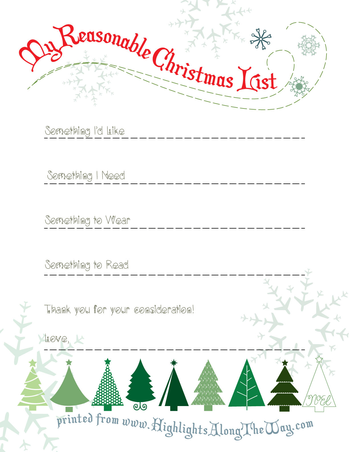 Christmas Printable - Free Christmas List Printable Activity Sheet. throughout Something You Want Something You Need Printable