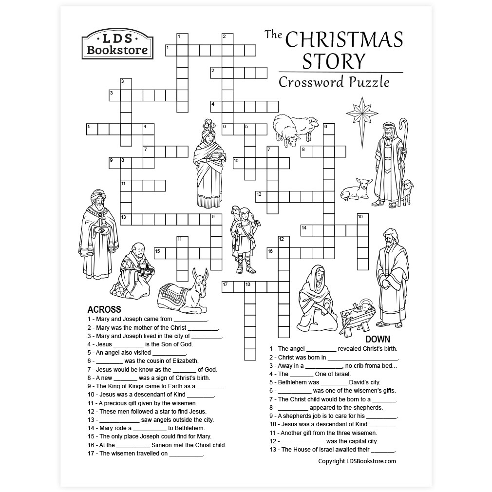 Christmas Story Crossword Puzzle - Printable intended for Free Printable Holiday Crossword Puzzles