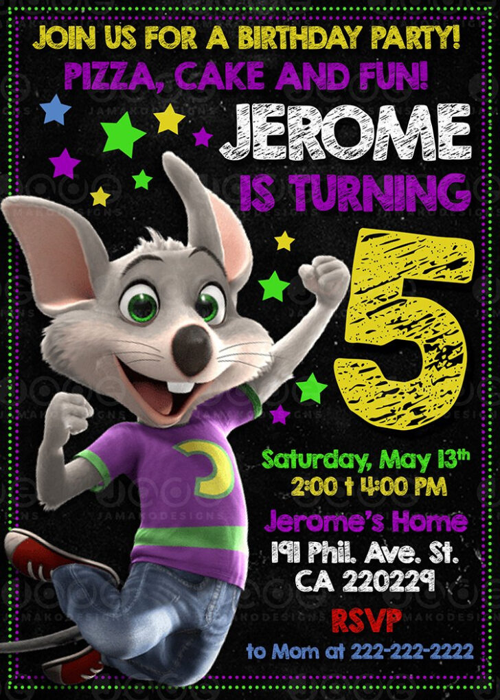 Free Chuck E Cheese Printable Invitations