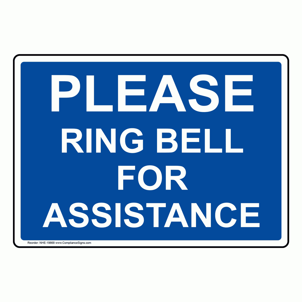 Classic Framed Please Ring Bell For Assistance Sign in Please Ring Bell For Assistance Printable Free
