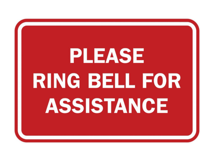 Please Ring Bell For Assistance Printable Free