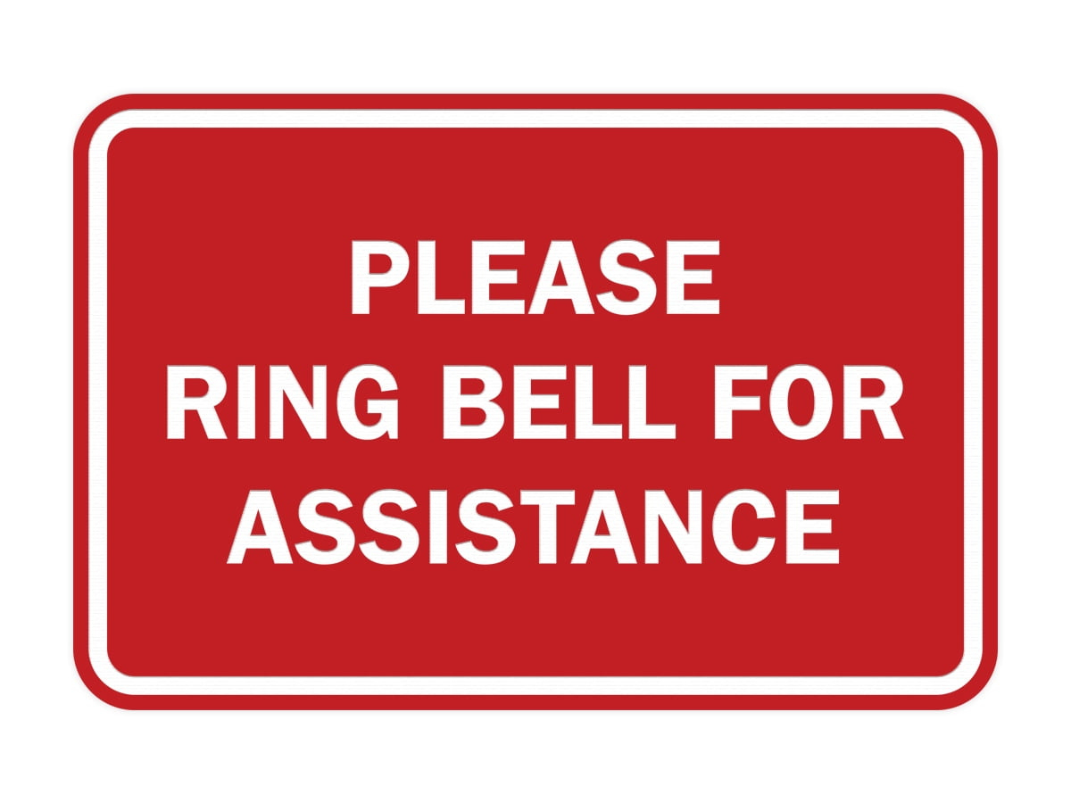 Classic Framed Please Ring Bell For Assistance Sign regarding Please Ring Bell For Assistance Printable Free