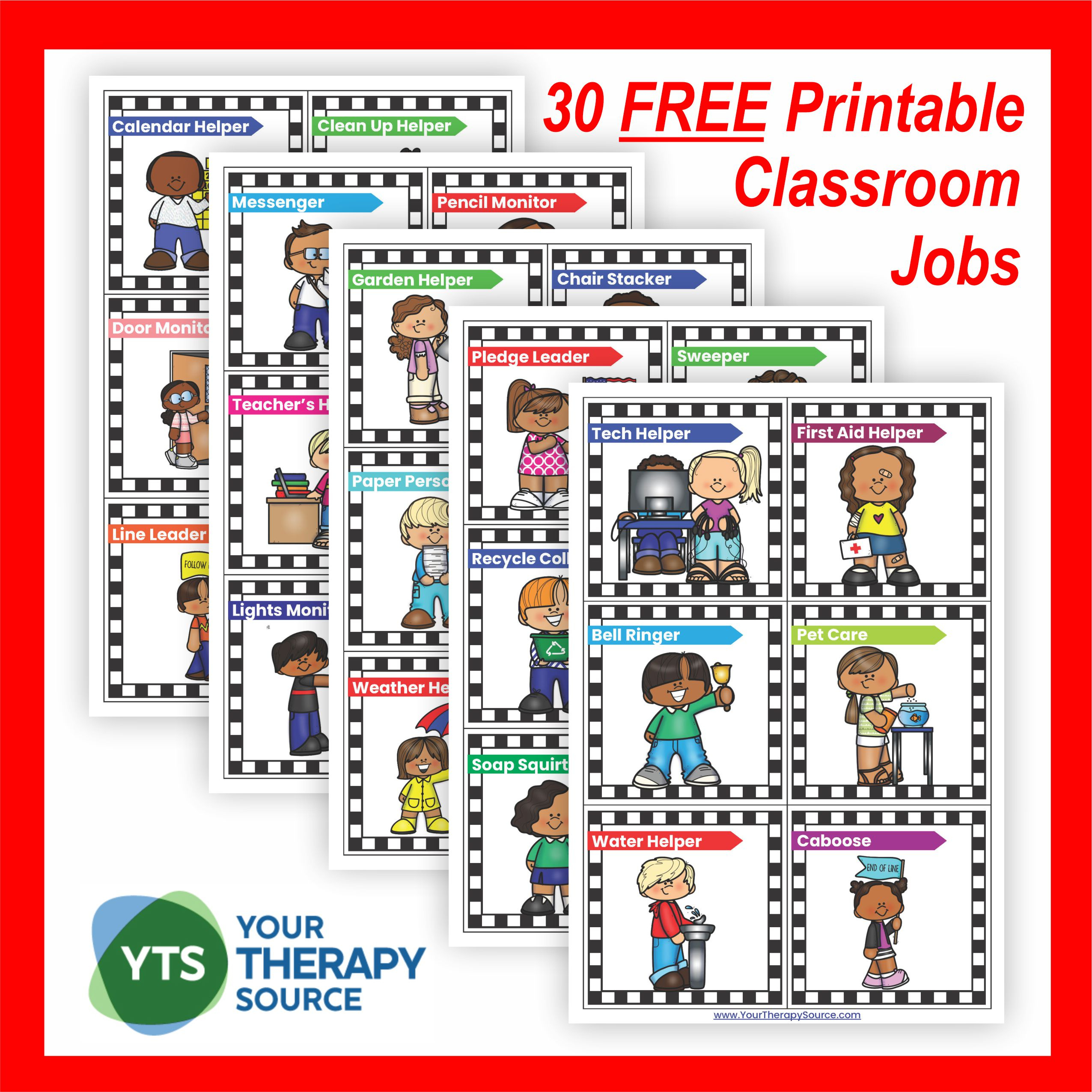 Classroom Job Ideas - Your Therapy Source inside Free Printable Classroom Jobs For Preschool