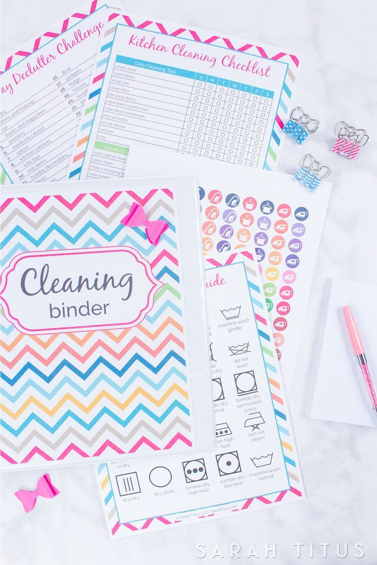 Cleaning Binder Printables inside Cleaning Binder Free Printables