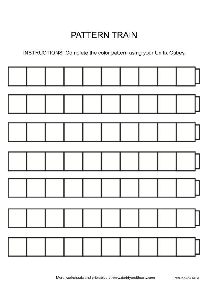 Free Printable Unifix Cubes Worksheets