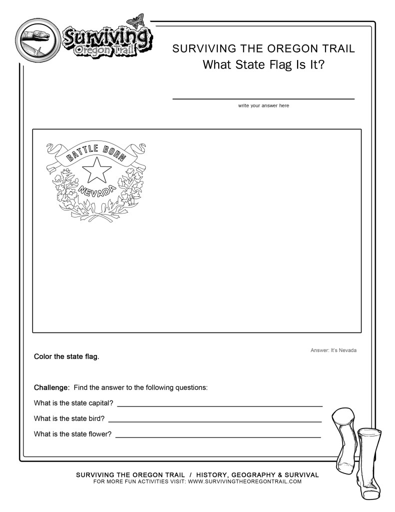 Coloring Page State Flag Nevada Printable Worksheet - Surviving throughout Nevada State Flag Printable