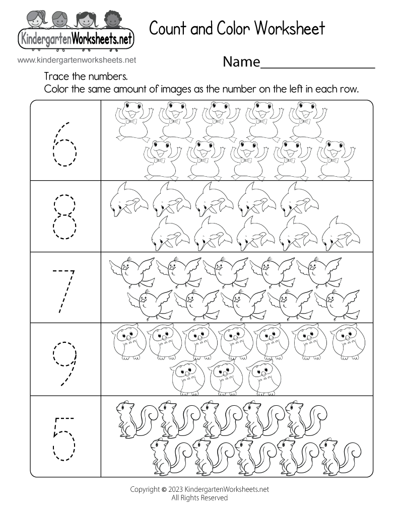 Count And Color Worksheet - Free Printable, Digital, &amp;amp; Pdf within Counting Lesson Worksheet Printable