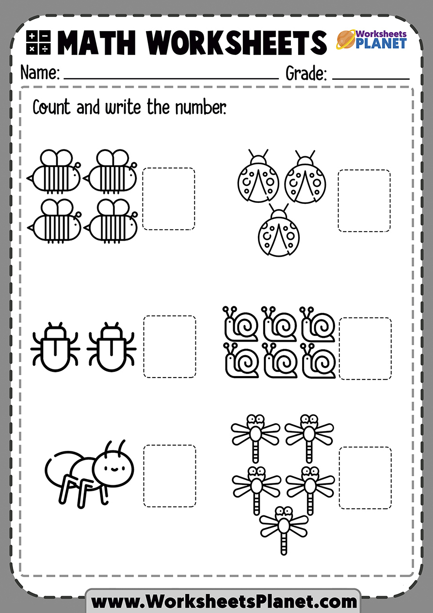 Counting Worksheets For Kindergarten | Counting Math intended for Kindergarten Counting Worksheets