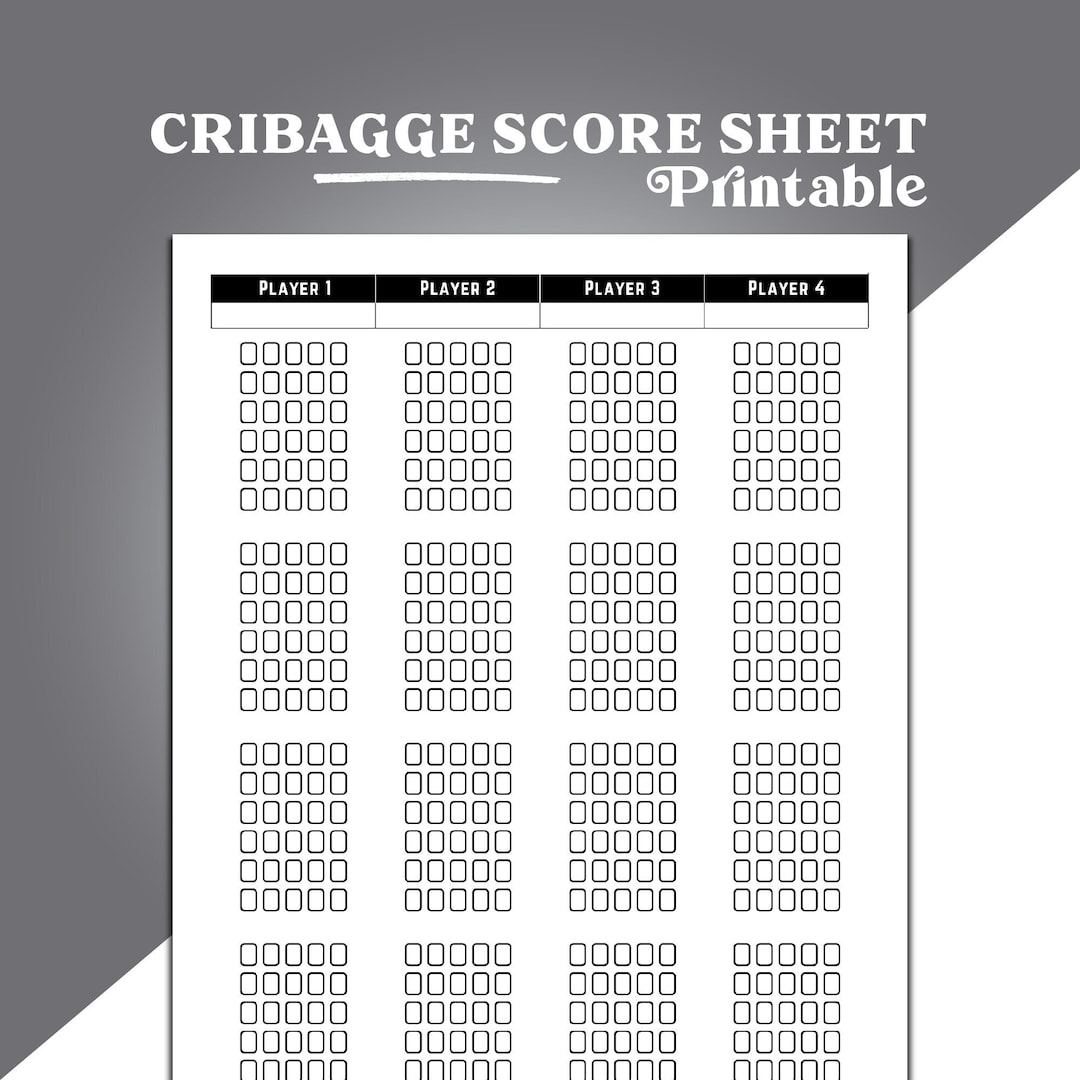 Cribbage Score Sheets, Cribbage Scoring, Cribbage Scoring Aid, Printable Cribbage Scoring Chart, Crib Scoring Sheet,Cribbage Score Pad Print - Etsy regarding Printable Cribbage Scoring Chart