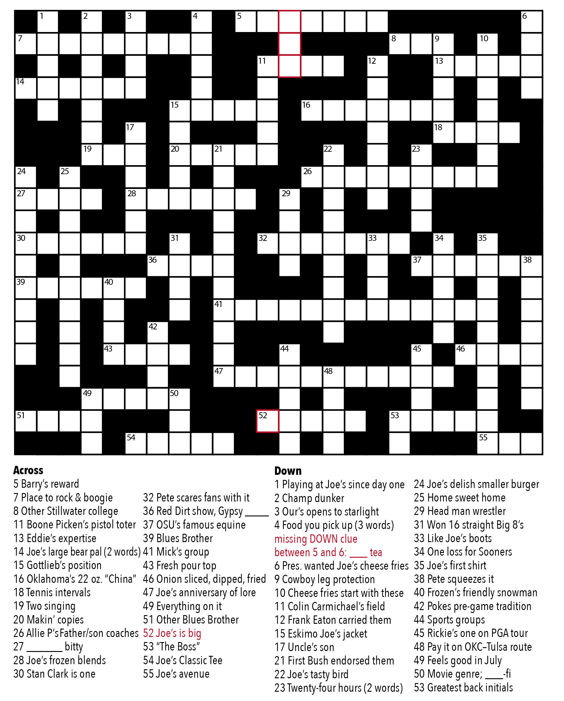 Crossword | Eskimo Joe&amp;#039;S inside Crosswords Printable With Answers