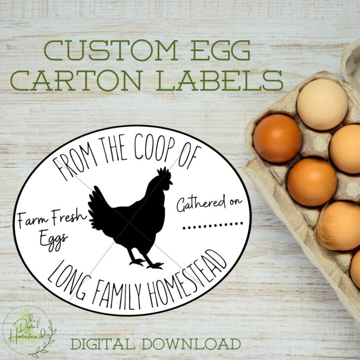 Printable Egg Carton Labels