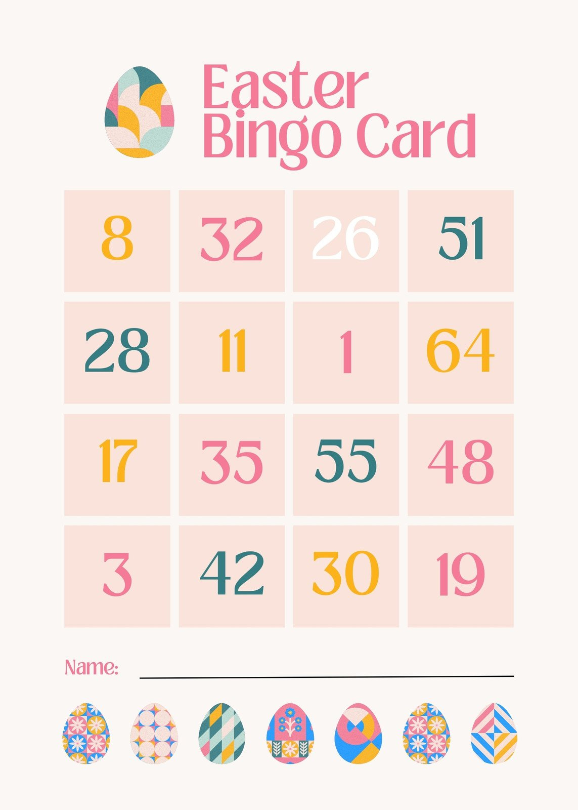 Customize 72+ Easter Bingo Cards Templates Online - Canva inside Easter Bingo Cards Printables