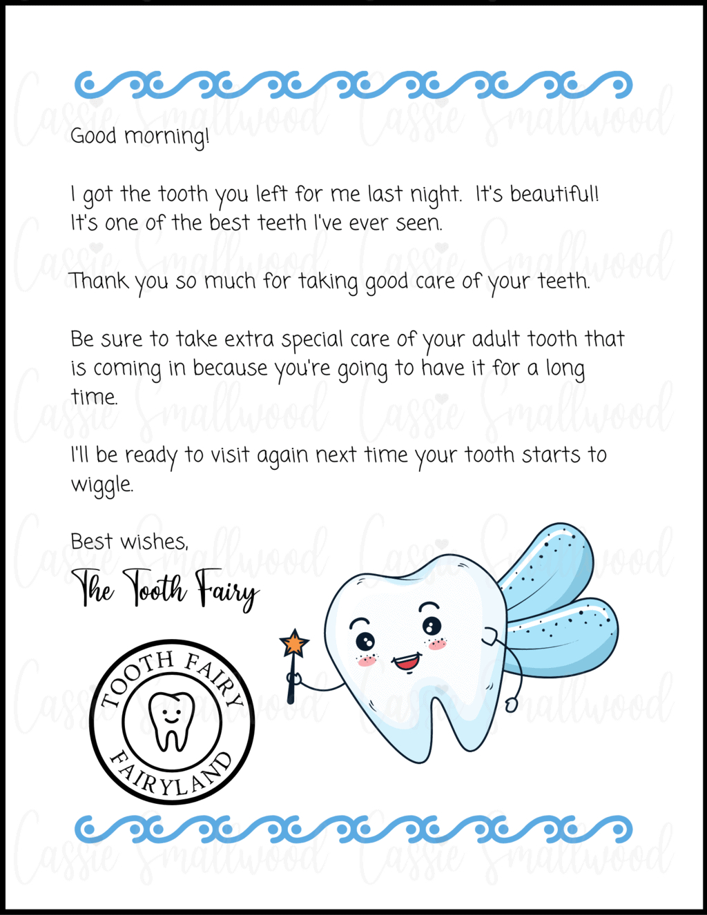 Cute Free Printable Tooth Fairy Letters &amp;amp; Notes intended for Free Printable Tooth Fairy Apology Letter Printable