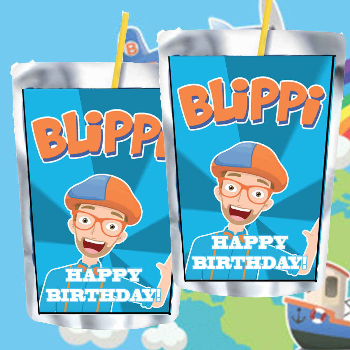 Daisy Celebrates: Blippie Birthday Party Printable Files with Free Blippi Birthday Printables