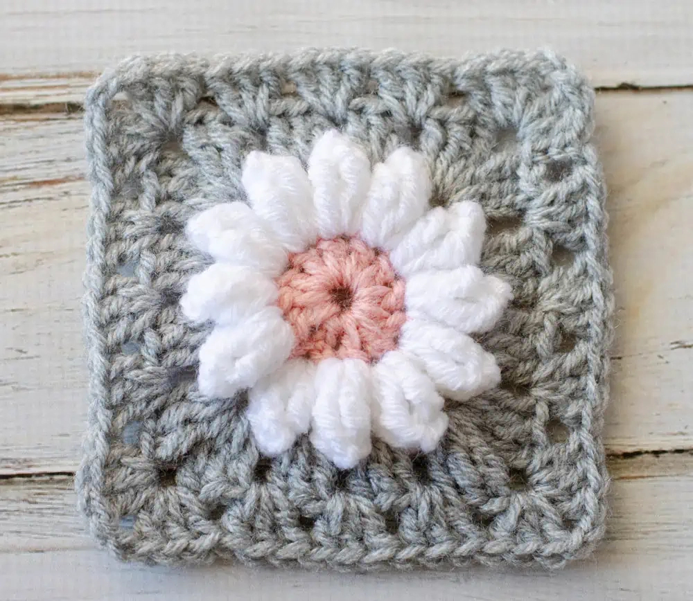 Daisy Granny Square - Crochet 365 Knit Too within Free Printable Daisy Granny Square Crochet Pattern