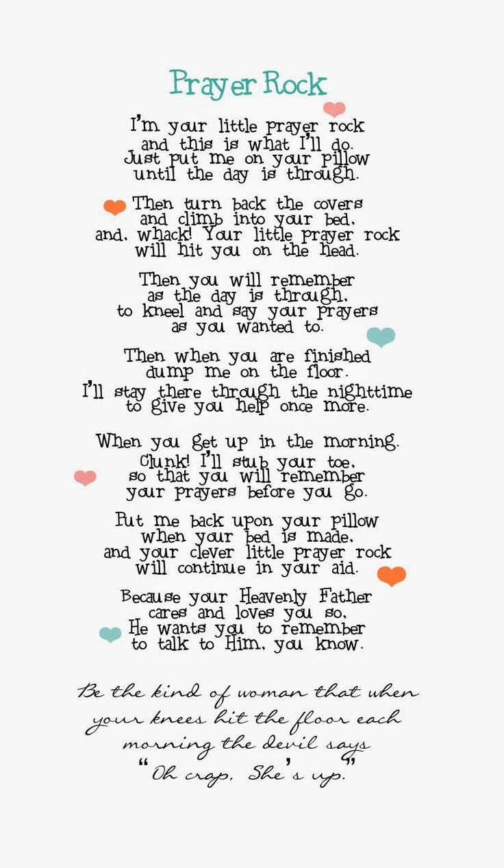 Daughter Of God Week Day 1 with Prayer Rock Poem Printable
