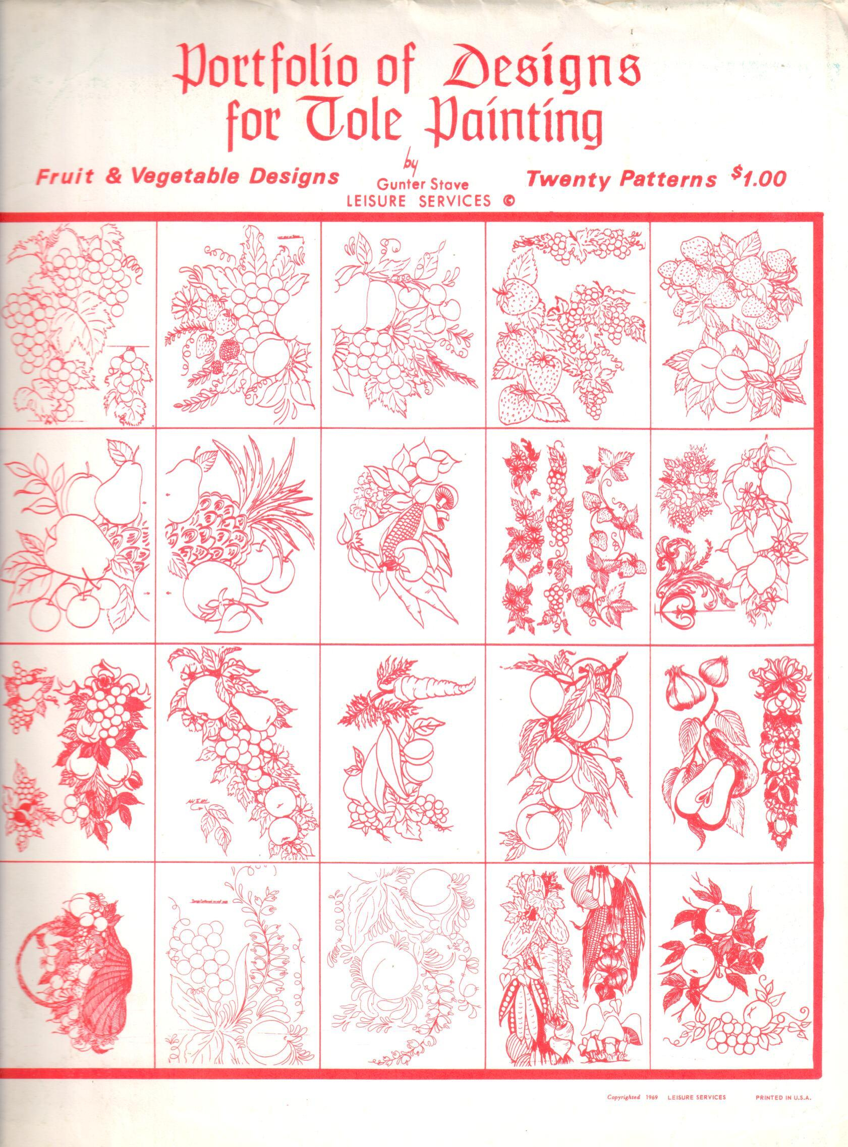 Decorative Painting Bookstore: Clearance: Portfolio Of Designs For with regard to Tole Painting Patterns Free Printable