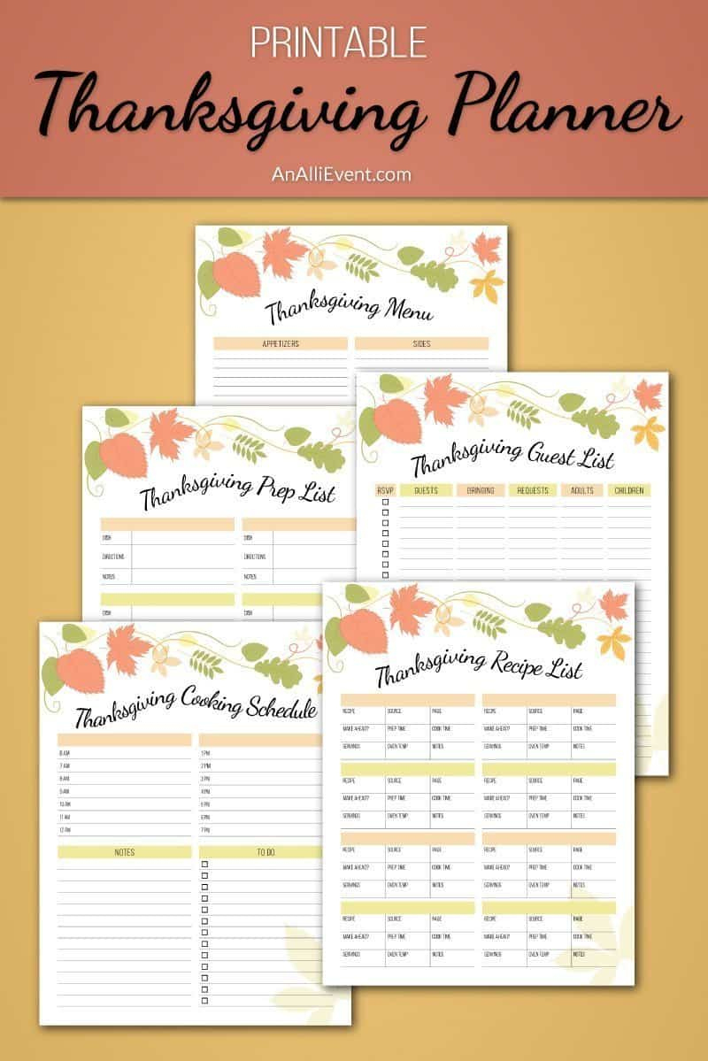 Deep Fried Turkey pertaining to Free Thanksgiving Planner Printables
