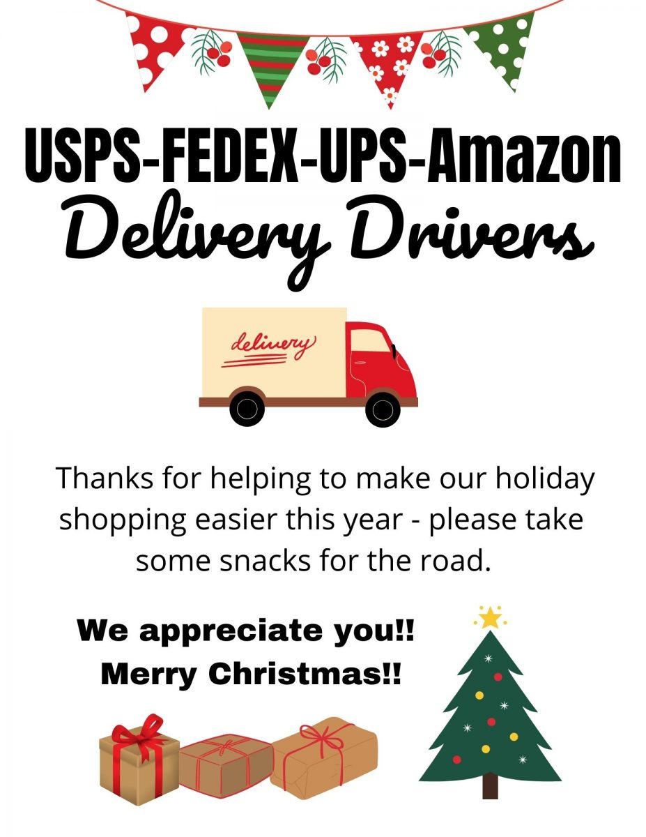 Delivery Driver Free Printable Snack Sign And Basket Ideas throughout Delivery Driver Treat Sign Free Printable