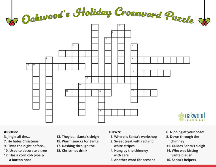 Free Printable Crossword Puzzles For Dementia Patients
