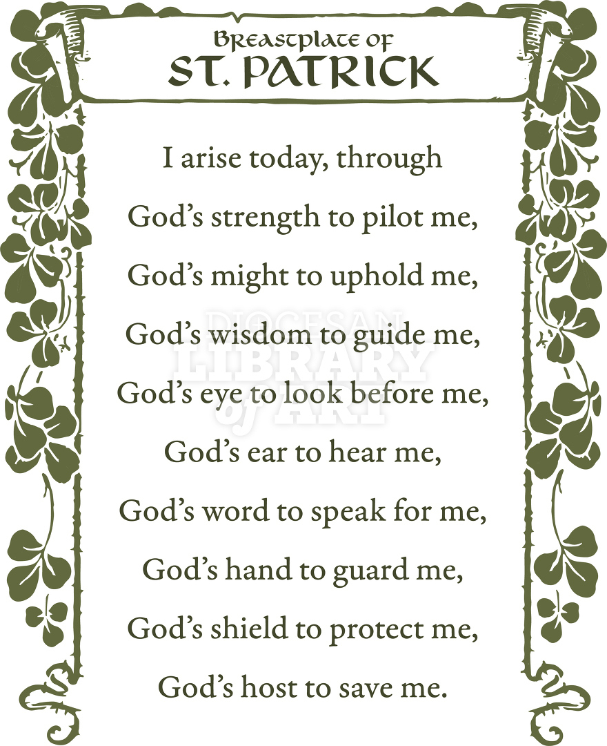 Diocesan Library Of Art - Saint Patrick in Free Printable Printable St Patrick&amp;#039;S Breastplate