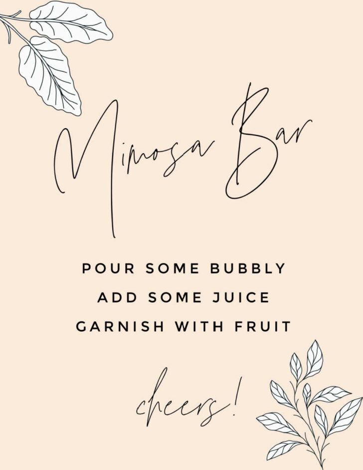 Bubbly Bar Sign Printable Free